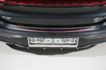 Накладка на задний бампер, ТСС Тюнинг KIA K5  DL (2019-2022) (Лист зеркальный)