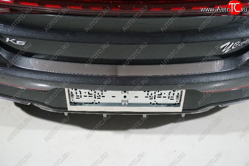 1 479 р. Накладка на задний бампер, ТСС Тюнинг  KIA K5  DL (2019-2022) (Лист шлифованный)  с доставкой в г. Керчь