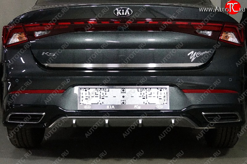 1 289 р. Накладка на заднюю дверь, ТСС Тюнинг KIA K5 DL (2019-2022) (Лист шлифованный)  с доставкой в г. Керчь