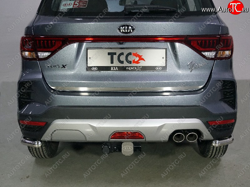 1 089 р. Накладка на заднюю дверь, ТСС Тюнинг  KIA Rio  X (2020-2025) рестайлинг (лист шлифованный)  с доставкой в г. Керчь