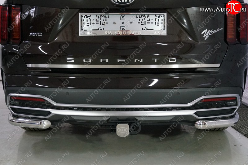 2 199 р. Накладка на заднюю дверь, ТСС Тюнинг  KIA Sorento  MQ4 (2020-2022) (лист шлифованный)  с доставкой в г. Керчь