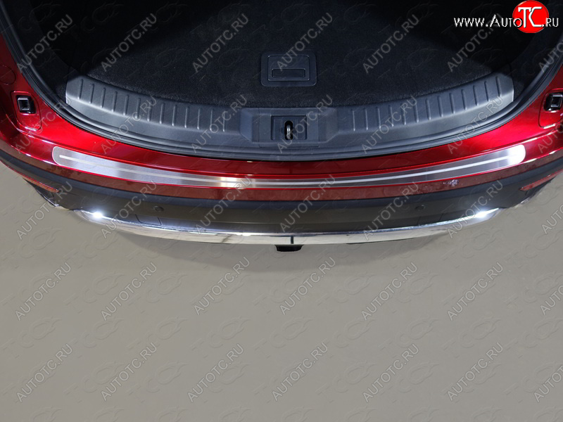 3 659 р. Накладка на задний бампер, ТСС Тюнинг  Mazda CX-9  TC (2015-2025) дорестайлинг (лист шлифованный с полосой)  с доставкой в г. Керчь