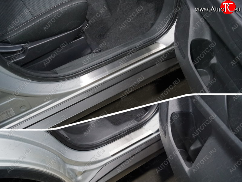 3 659 р. Накладки на пороги, ТСС Тюнинг  Mitsubishi Outlander  GF (2018-2022) 3-ий рестайлинг (лист шлифованный)  с доставкой в г. Керчь