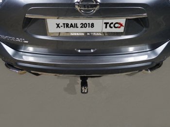 Накладка на задний бампер, ТСС Тюнинг Nissan X-trail  3 T32 (2017-2022) рестайлинг (Лист шлифованный)