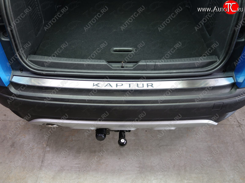 2 599 р. Накладка на задний бампер, ТСС Тюнинг  Renault Kaptur (2016-2020) дорестайлинг (лист шлифованный надпись Kaptur)  с доставкой в г. Керчь