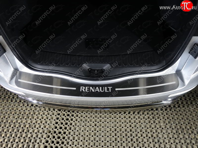 4 199 р. Накладка на задний бампер, ТСС Тюнинг  Renault Koleos  2 (2016-2025) (лист шлифованный надпись Renault)  с доставкой в г. Керчь