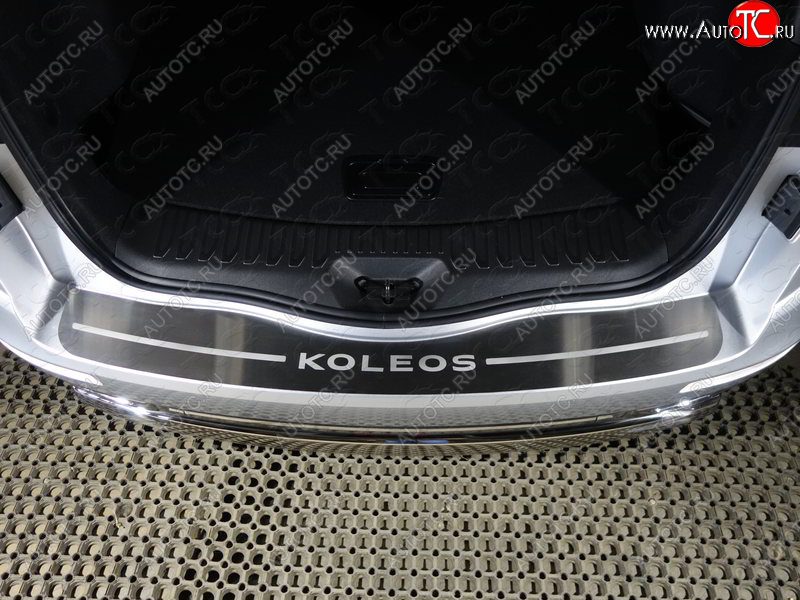 4 199 р. Накладка на задний бампер, ТСС Тюнинг  Renault Koleos  2 (2016-2025) (лист шлифованный надпись Koleos)  с доставкой в г. Керчь