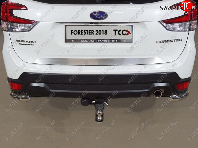 2 999 р. Накладка на заднюю дверь, ТСС Тюнинг  Subaru Forester  SK/S14 (2018-2021) дорестайлинг (Лист шлифованный)  с доставкой в г. Керчь