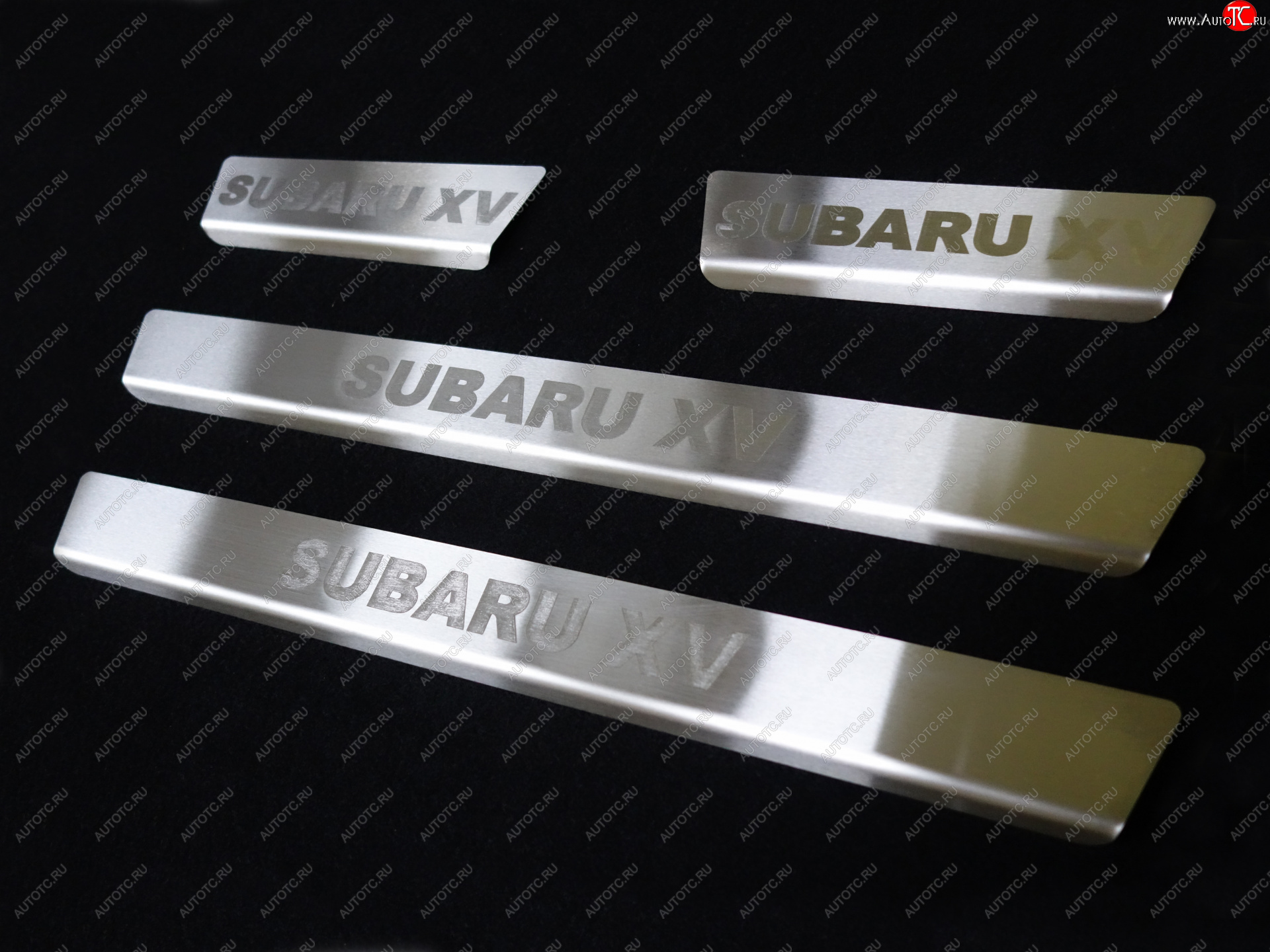 3 999 р. Накладки на пороги, ТСС Тюнинг  Subaru XV  GP/G33 (2012-2016) дорестайлинг (лист шлифованный надпись Subaru XV)  с доставкой в г. Керчь