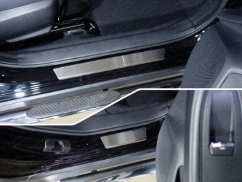 Накладки на пороги, ТСС Тюнинг Subaru XV  GT/G24 (2017-2021) дорестайлинг (лист шлифованный)