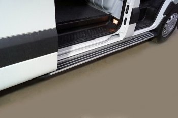 Порог правый алюминиевый Slim line, ТСС Тюнинг Sollers Atlant (2022-2025) автобус (Silver)