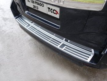 Накладка на задний бампер, ТСС Тюнинг Toyota Land Cruiser Prado  J150 (2013-2017) 1-ый рестайлинг (Лист шлифованный)