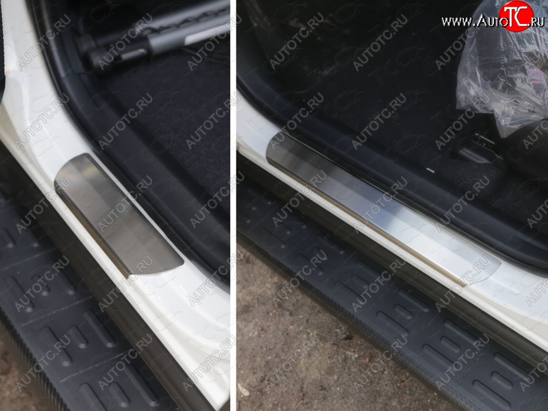 3 399 р. Накладки на пороги, ТСС Тюнинг  Toyota RAV4  XA40 (2015-2019) 5 дв. рестайлинг (лист шлифованный)  с доставкой в г. Керчь