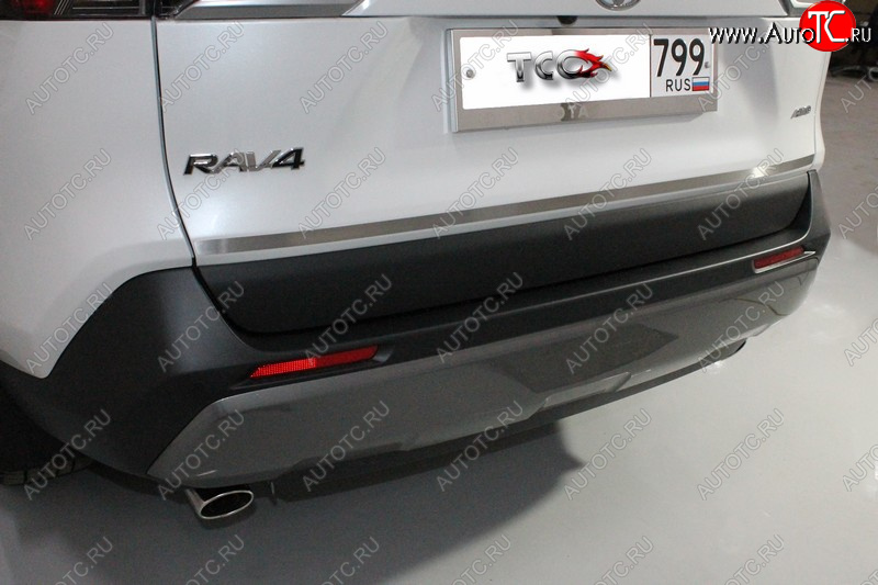 1 849 р. Накладка на заднюю дверь, ТСС Тюнинг  Toyota RAV4  XA50 (2018-2025) 5 дв. дорестайлинг (Лист шлифованный)  с доставкой в г. Керчь