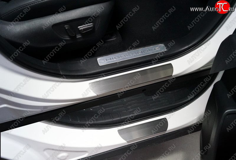 3 799 р. Накладки на пороги, ТСС Тюнинг  Toyota Highlander  XU70 (2020-2025) (лист шлифованный)  с доставкой в г. Керчь
