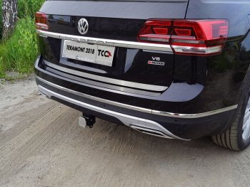 Накладка на заднюю дверь ТСС Тюнинг Volkswagen Teramont CA1 дорестайлинг (2016-2020) (Лист шлифованный)