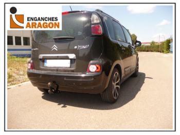 6 649 р. ТСУ для CITROEN C3 Picasso 2009-, Тип шара: Горизонтальный, условно-съемный (лебединая шея) (A)  Ситроен C3 Пикассо Aragon e1223aa  с доставкой в г. Керчь. Увеличить фотографию 1