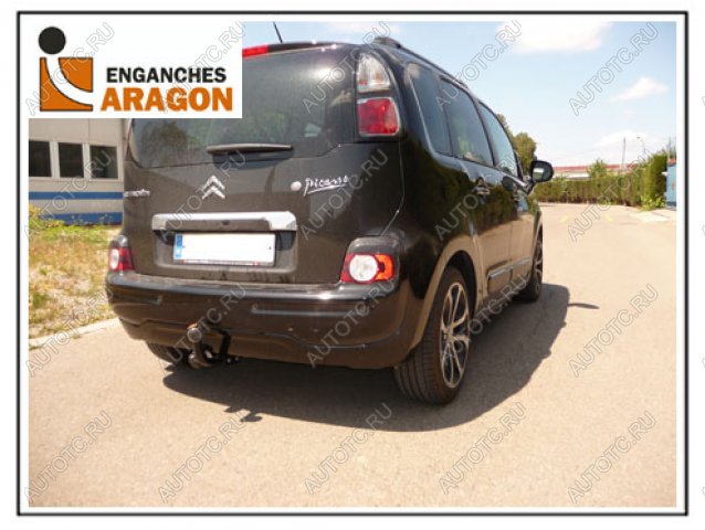 6 649 р. ТСУ для CITROEN C3 Picasso 2009-, Тип шара: Горизонтальный, условно-съемный (лебединая шея) (A)  Ситроен C3 Пикассо Aragon e1223aa  с доставкой в г. Керчь