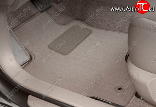 5 249 р. Комплект ковриков в салон (текстиль, бежевые) Autofamily Ford Ranger RapCab рестайлинг (2015-2021)  с доставкой в г. Керчь