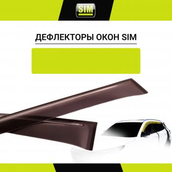 3 789 р. Дефлекторы боковых окон Nissan Pathfinder, 2021-, 4ч., темный  Ниссан Патфайндер SIM nld.snipat2132  с доставкой в г. Керчь. Увеличить фотографию 1