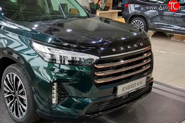 4 599 р. Дефлектор капота SIM EXEED VX дорестайлинг (2020-2023)  с доставкой в г. Керчь