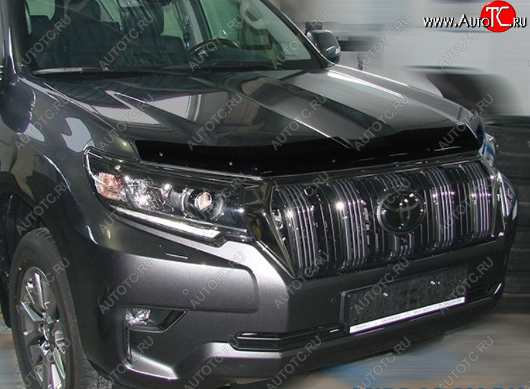 2 999 р. Дефлектор капота SIM Toyota Land Cruiser Prado J150 2-ой рестайлинг (2017-2020)  с доставкой в г. Керчь