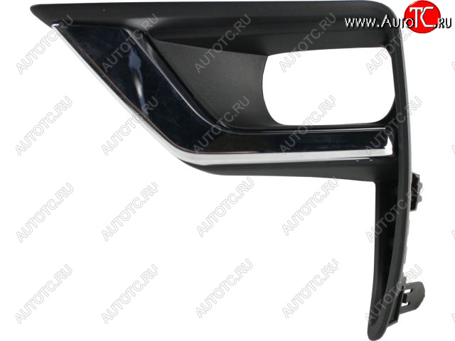 579 р. Левая решетка переднего бампера (с отверстием под ПТФ, пр-во Китай) BODYPARTS  Toyota Land Cruiser Prado J150 2-ой рестайлинг (2017-2020) (молдинг хром)  с доставкой в г. Керчь