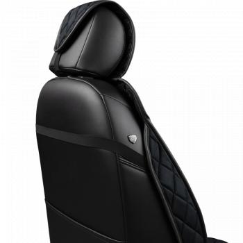 2 799 р. Накидка на сиденье (2 места Хами) ФЕНИКС ст РОМБ Lord Autofashion   (черный, строчка черная)  с доставкой в г. Керчь. Увеличить фотографию 10