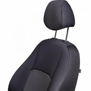 6 299 р. Комплект чехлов для сидений (РЗСиС 60/40 2Г Жаккард) Дублин Lord Autofashion  Уаз Патриот  23632 (2014-2016) 1 рестайлинг пикап (черный, вставка Прямоугольник черная)  с доставкой в г. Керчь. Увеличить фотографию 3