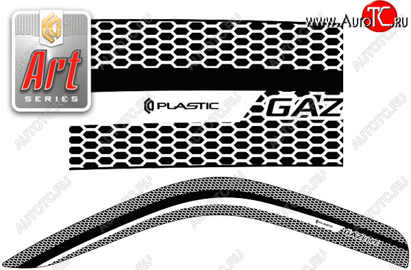 2 099 р. Дефлектора окон CA-Plastic  ГАЗ Баргузин  2217 автобус - Соболь ( 2217 автобус,  2310,  2752,  2217 Бизнес автобус,  2752,Бизнес,  2310,Бизнес) (серия Art серебро)  с доставкой в г. Керчь