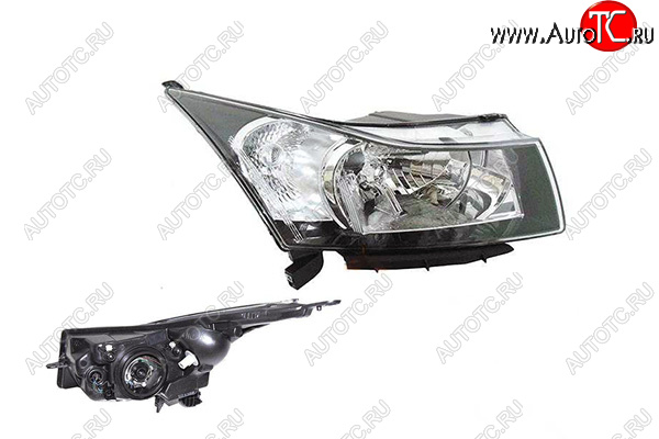5 349 р. Правая фара (с механическим корректором) GAMMA Chevrolet Cruze J300 седан дорестайлинг (2009-2012)  с доставкой в г. Керчь