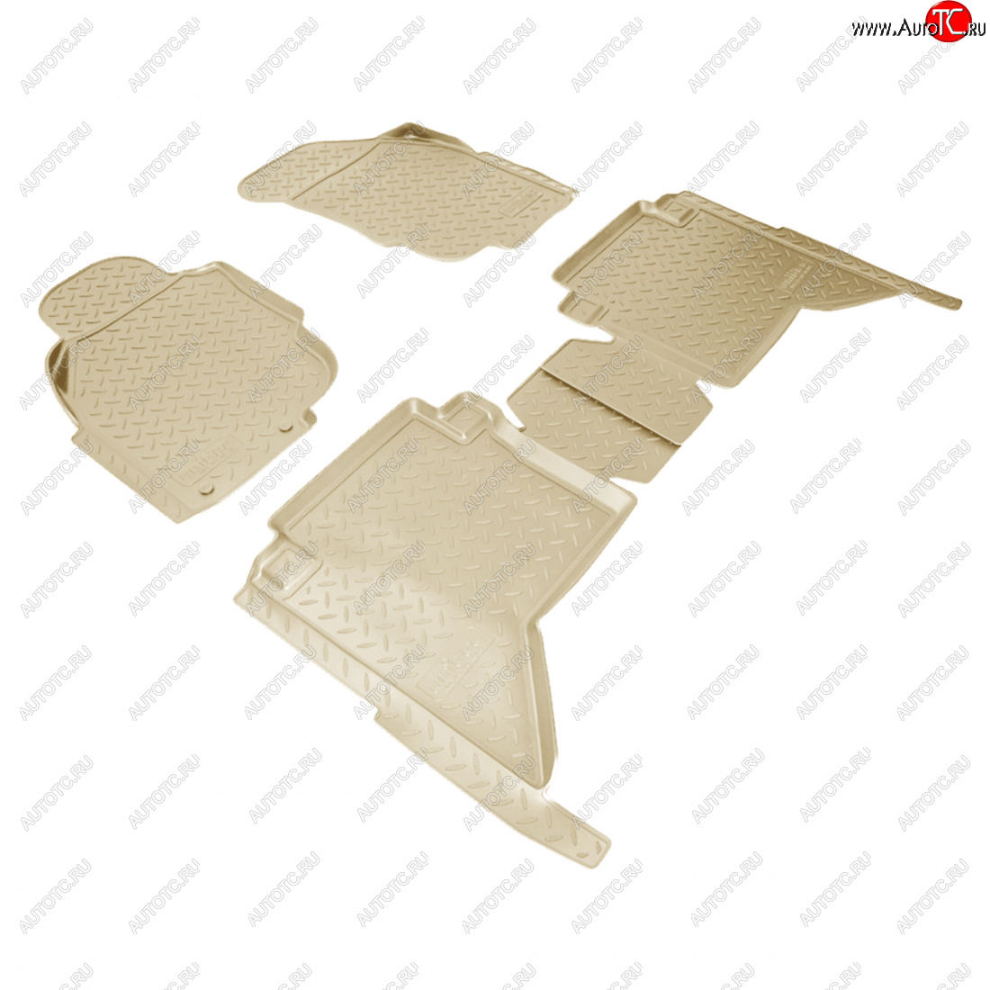 3 799 р. Коврики салонные (N2) Norplast  Toyota Hilux  AN20,AN30 (2011-2016)  2-ой рестайлинг (бежевый)  с доставкой в г. Керчь