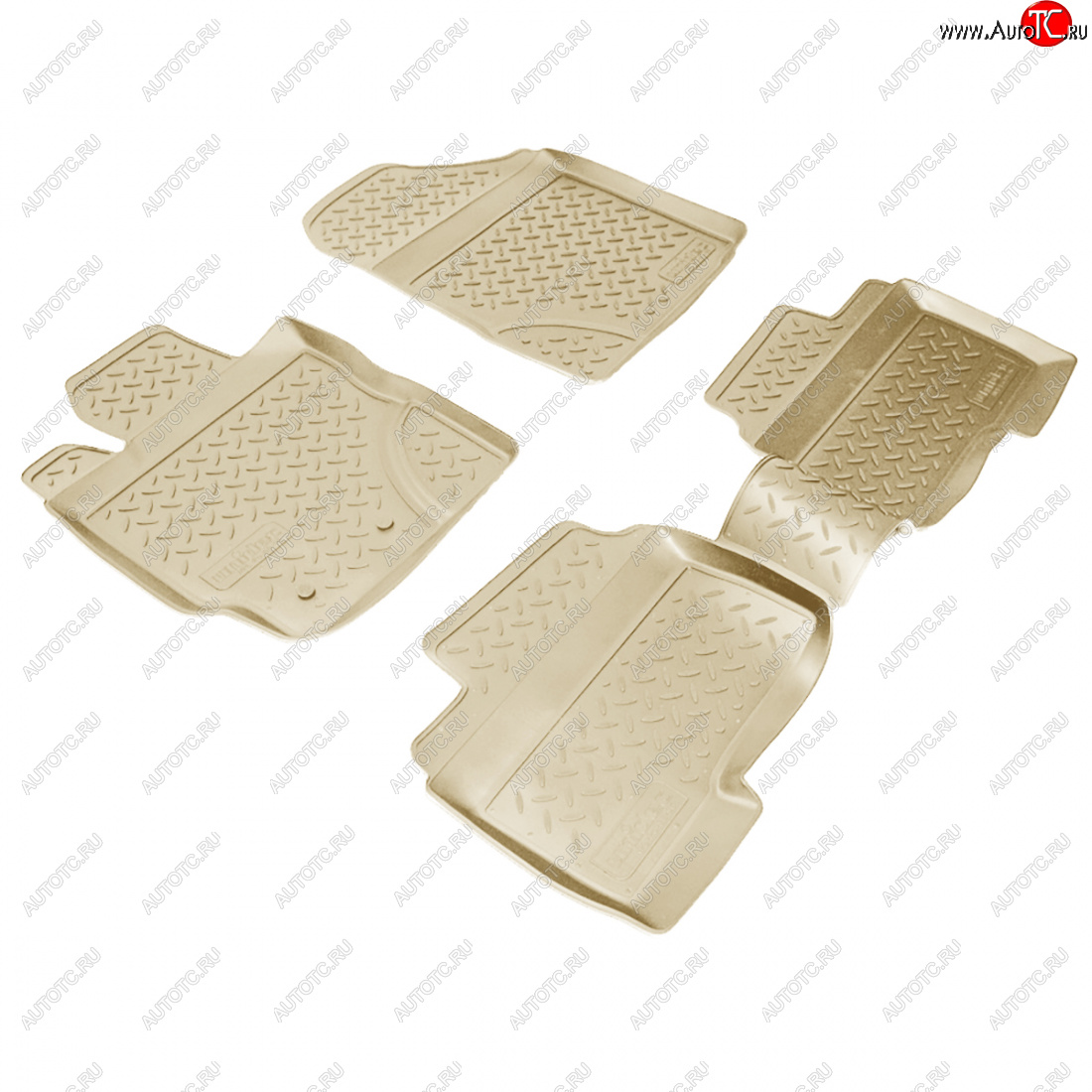 3 199 р. Коврики салонные Norplast  Toyota Yaris  XP90 (2005-2008) дорестайлинг, хэтчбэк 3 дв., дорестайлинг, хэтчбэк 5 дв. (бежевый)  с доставкой в г. Керчь