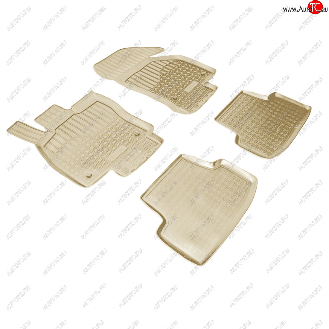 2 759 р. Коврики салонные 3D Norplast  Volkswagen Golf  7 (2012-2017) дорестайлинг, хэтчбэк 5 дв. (бежевый)  с доставкой в г. Керчь