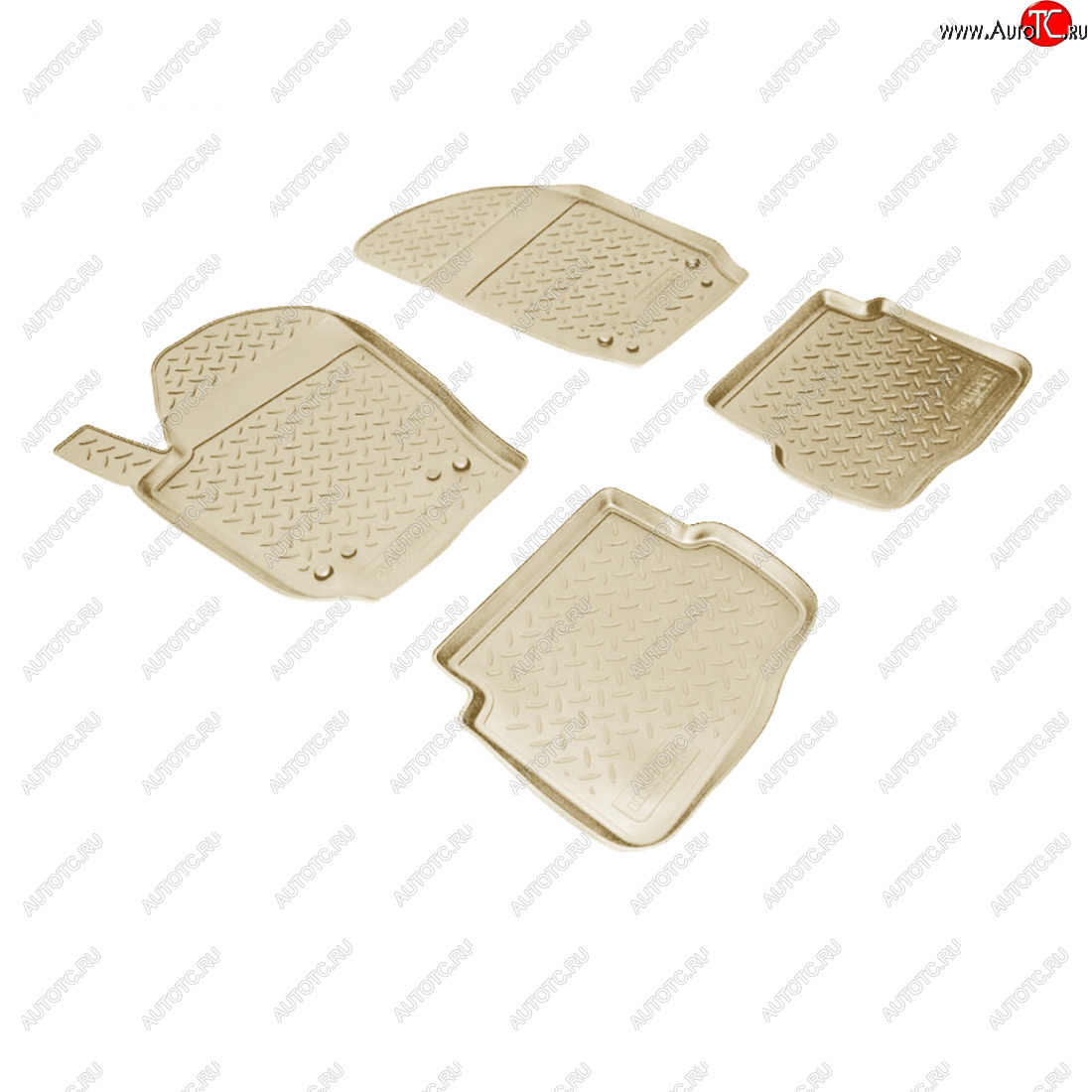 2 589 р. Коврики салонные Norplast  Volkswagen Polo  9N1 (2001-2009) седан дорестайлинг, хэтчбэк 5 дв. дорестайлинг, рестайлинг седан, рестайлинг, хэтчбэк 5 дв. (бежевый)  с доставкой в г. Керчь
