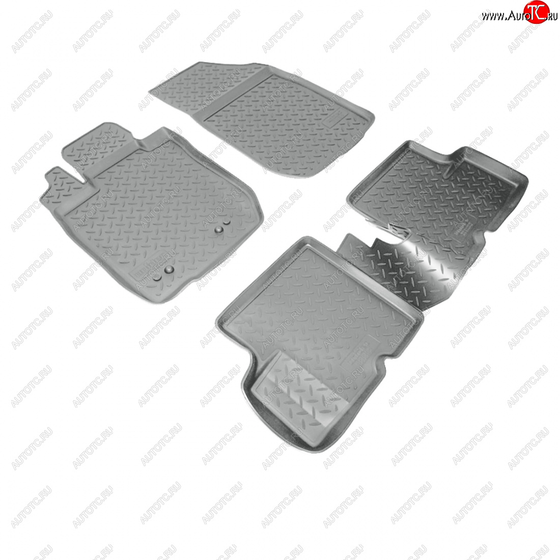 2 899 р. Коврики салонные Norplast  Nissan Terrano  D10 (2013-2016), Renault Duster  HS (2010-2015) (серый)  с доставкой в г. Керчь