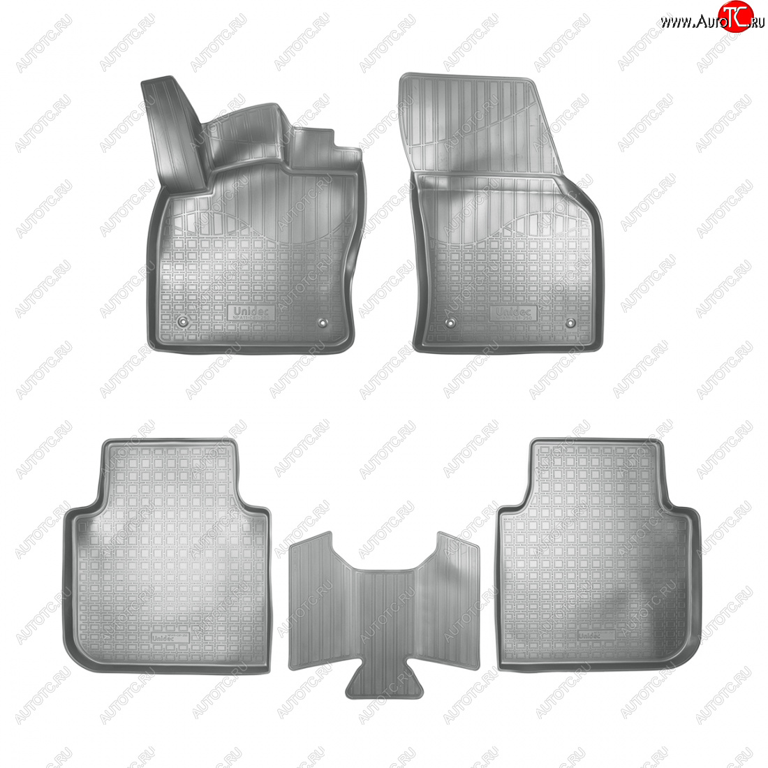 3 299 р. Коврики салонные 3D Norplast  Skoda Kodiaq  NU7 (2017-2021) дорестайлинг (серый)  с доставкой в г. Керчь