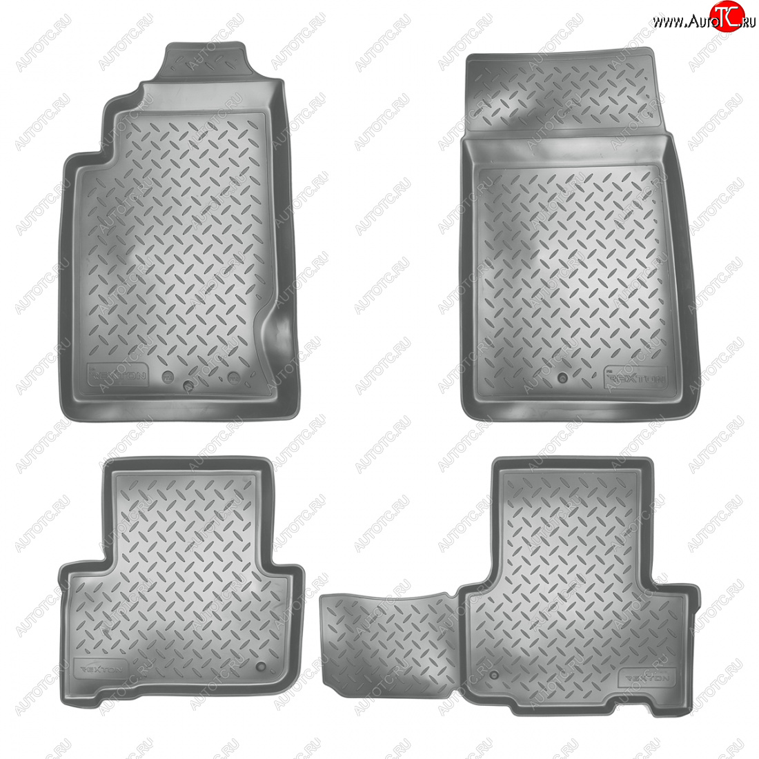 3 199 р. Коврики салонные Norplast  SSANGYONG Rexton  Y290 (2012-2017) (серый)  с доставкой в г. Керчь