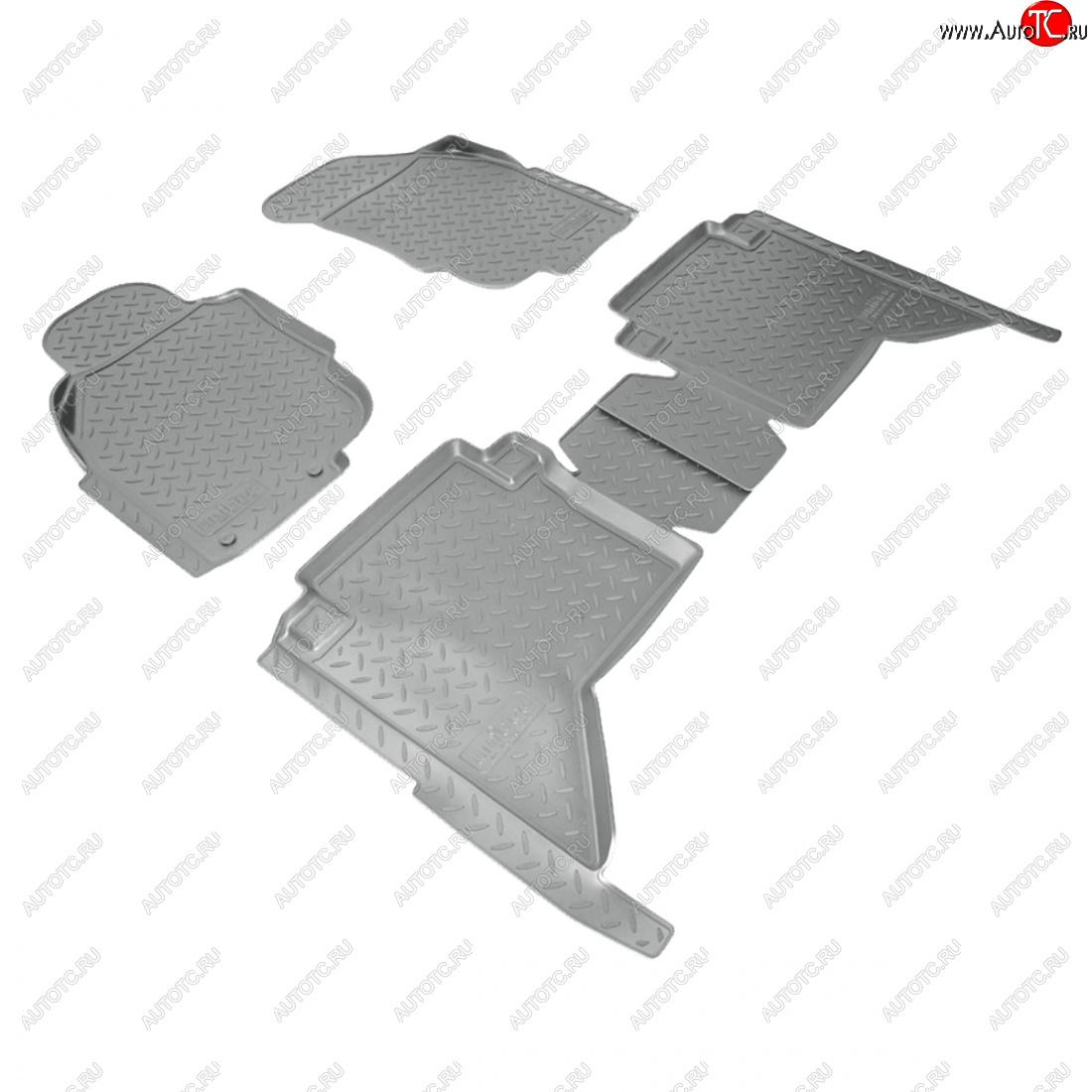 3 799 р. Коврики салонные (N2) Norplast  Toyota Hilux  AN20,AN30 (2011-2016)  2-ой рестайлинг (серый)  с доставкой в г. Керчь