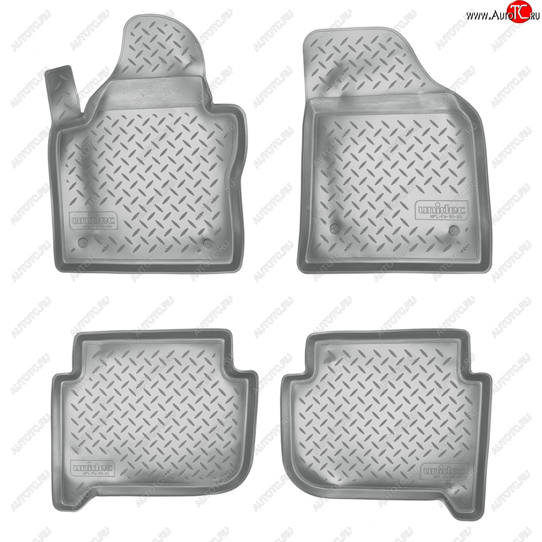 2 999 р. Коврики салонные Norplast  Volkswagen Touran  1T (2003-2006) дорестайлинг минивэн (серый)  с доставкой в г. Керчь