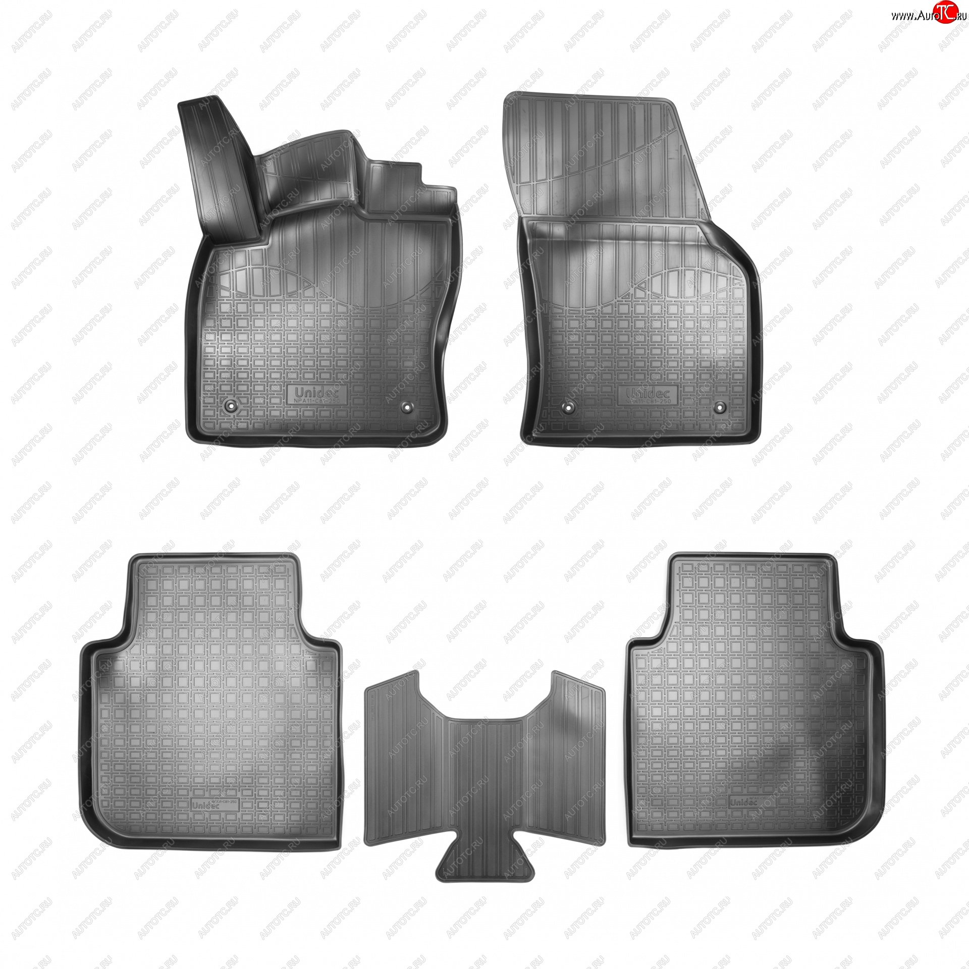 2 569 р. Коврики салонные 3D Norplast  Skoda Kodiaq  NU7 (2017-2021) дорестайлинг (черный)  с доставкой в г. Керчь