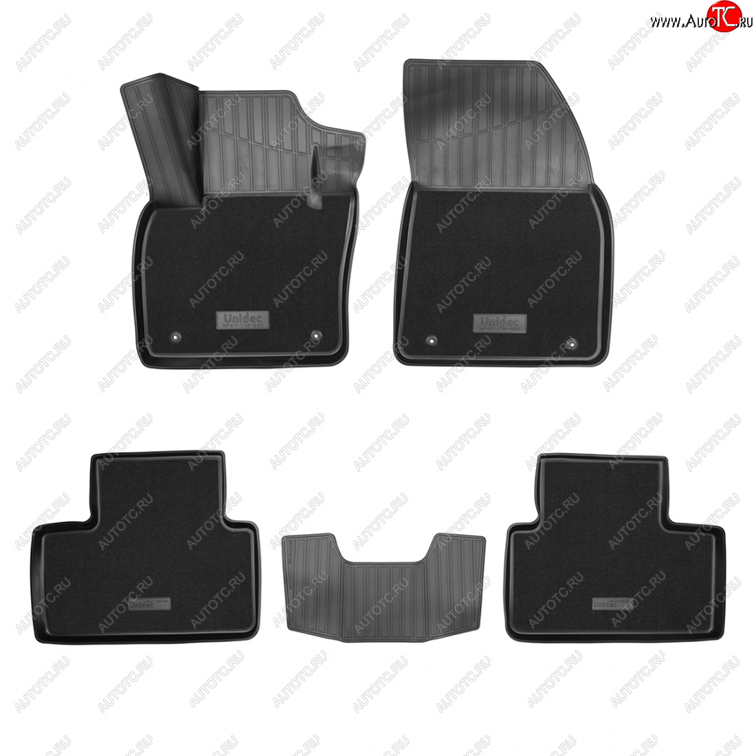 3 999 р. Коврики салонные комбинированные 3D Norplast  Volvo XC40 (2017-2022) (черный)  с доставкой в г. Керчь