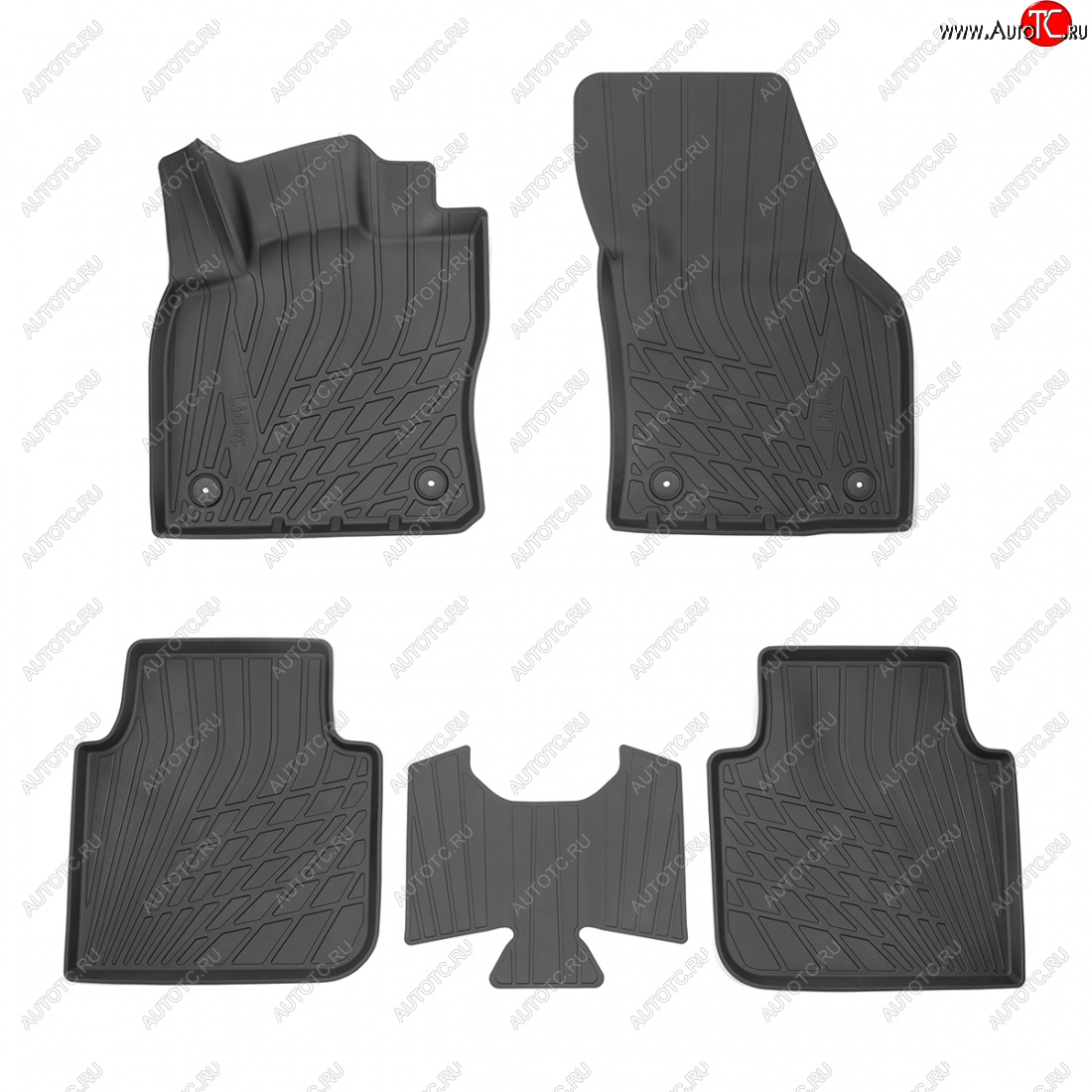 2 349 р. Коврики салонные литьевые 3D Norplast  Skoda Kodiaq  NU7 (2017-2021) дорестайлинг (черный)  с доставкой в г. Керчь