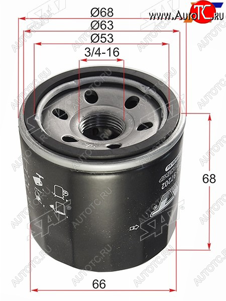 200 р. Фильтр масляный TOYOTA CAMI HCEJK3VEK3VTDUET EJDEEJVEK3VESPARKYDAIHATSU TERIOS K3VE SAT ST-15601-97202  с доставкой в г. Керчь