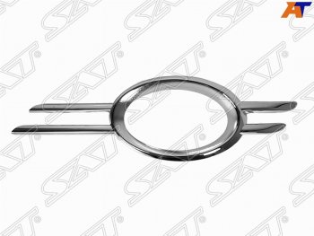 Левый молдинг оправы ПТФ SAT Mercedes-Benz E-Class  W211 (2006-2009) рестайлинг седан (хром)
