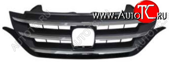 6 499 р. CR-V 12- РЕШЕТКА РАДИАТОРА С ХРОМ МОЛДИНГ (Китай) Honda CR-V RM1,RM3,RM4 дорестайлинг (2012-2015) (Неокрашенная)  с доставкой в г. Керчь