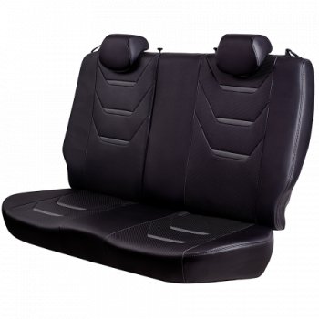 7 999 р. Комплект чехлов для сидений (РЗС 60/40 2П+1Г экокожа) ТУРИН -2 Lord Autofashion  Chevrolet Cruze  J300 (2009-2015) седан дорестайлинг, седан рестайлинг (черная, вставка черная+серая, строчка серая)  с доставкой в г. Керчь. Увеличить фотографию 4