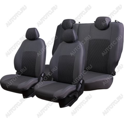 5 349 р. Чехлы сидений (ЦЗС, жаккард) ДУБЛИН Lord Autofashion  Daewoo Matiz  M150 (2000-2016) рестайлинг (серый/вставка Сеул серый)  с доставкой в г. Керчь