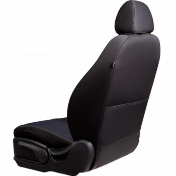 4 649 р. Комплект чехлов для сидений (ЦЗС Жаккард) Дублин Lord Autofashion  Daewoo Nexia  дорестайлинг (1995-2008) (черный, вставка Ёж синяя)  с доставкой в г. Керчь. Увеличить фотографию 9