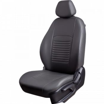 Комплект чехлов для сидений (1+2 места Илана+Орегон) ТУРИН СТ Lord Autofashion CITROEN Jumper  290 (2014-2022), Fiat Ducato  290 (2014-2025), Peugeot Boxer  244 (2002-2006) (серый, вставка серая, строчка серая)